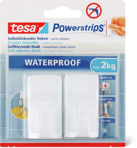 Powerstrips Self-Adhesive Hooks, Waterproof 