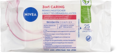 3-IN-1 caring cleansing wipes