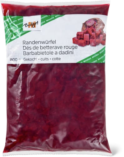 Beetroot Cubes Cooked