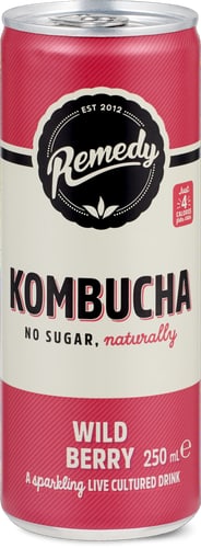 Kombucha Sugar-Free, Natural Wild Berries