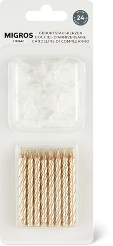 Twist Birthday Candles Gold