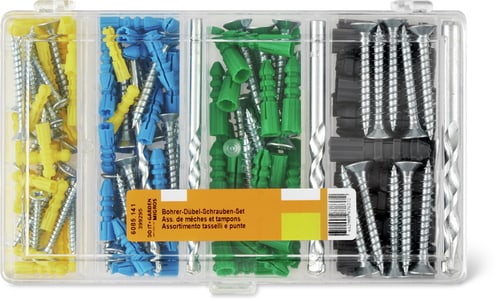 Drill/dowel/screw set