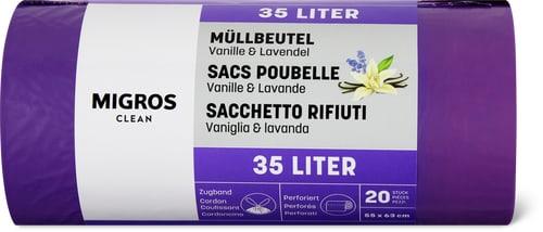 Vanilla & Lavender Rubbish Bags, 35l