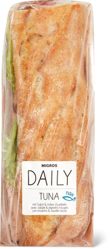 Daily MSC Tuna Baguette With Salad & Red Onions