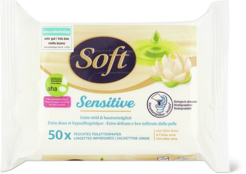 aha! Sensitive Wet Wipes With Aloe Vera