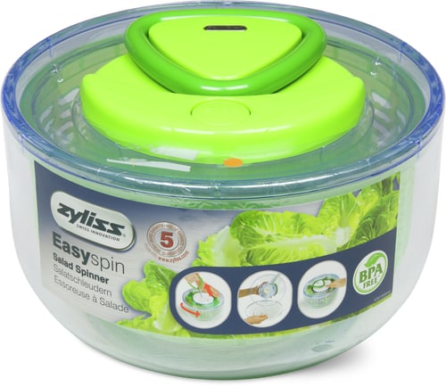 Salad Spinner Transparent, Green, Ø20 cm
