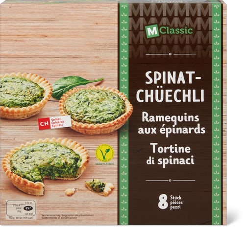 Spinach tartlets