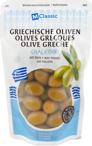 Greek Chalkidiki Olives Green With Stone