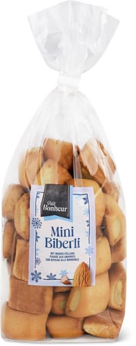 Mini Biberli mit Mandelfüllung