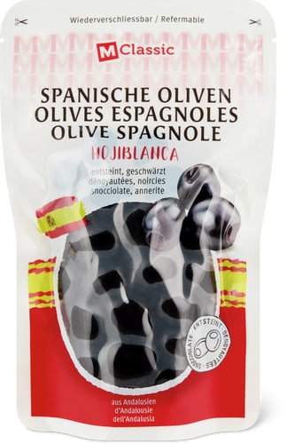 M-Classic Spanische Oliven Hojiblanca entsteint, geschwärzt