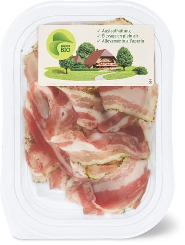 Migros Bio apéro pancetta piana erbe