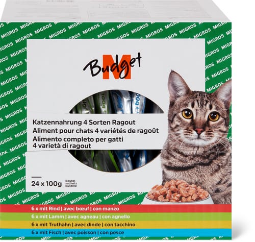 Cat Food, 4 Types of Ragout Beef, Lamb, Turkey, Fish