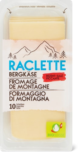 Bio Bergkäse Raclette Scheiben