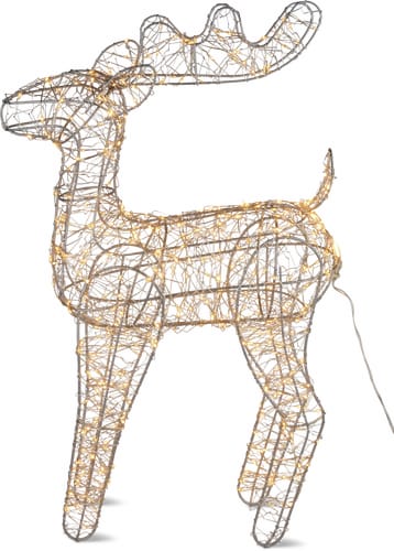 Home Outdoor LED Reindeer, Silver Wire 500 LED Warm White