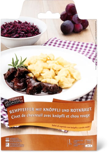 Civet de chevreuil avec knöpfli