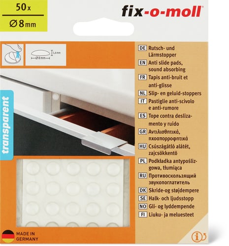 Anti-Slide Pads, Sound Absorbing, Ø8mm