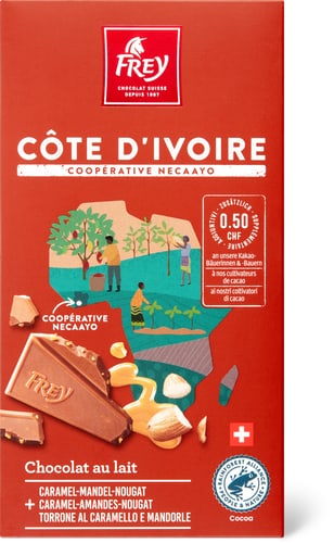 Chocolate bar Chocolat au Lait Caramel-Amandes-Nougat