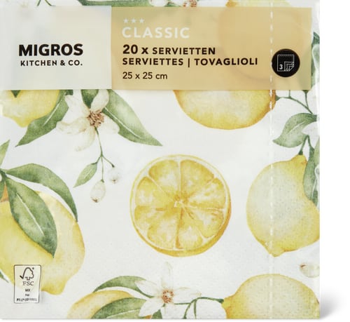 Paper Napkins Patterned, 24 x 24 cm