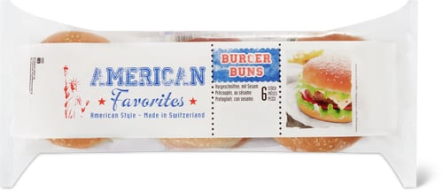 Burger Buns Pre-Sliced, with Sesame Seeds