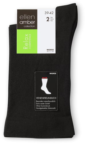 Calze da donna Relax (Colore: nero, Taglie: 39-42)