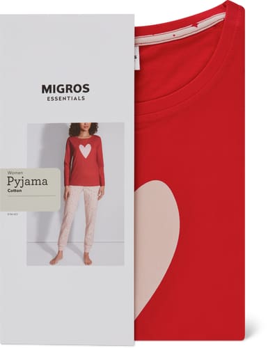 Better Cotton Ladies’ Pyjamas Cotton (Farbe: red, Grösse: XL)