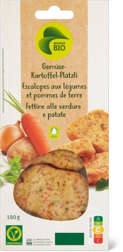 Bio vegetable and potato cutlet