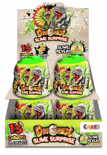 Slime Dino Surprise - 75ml Avec Figurine, Sachet Refermable, Safe Et Fun