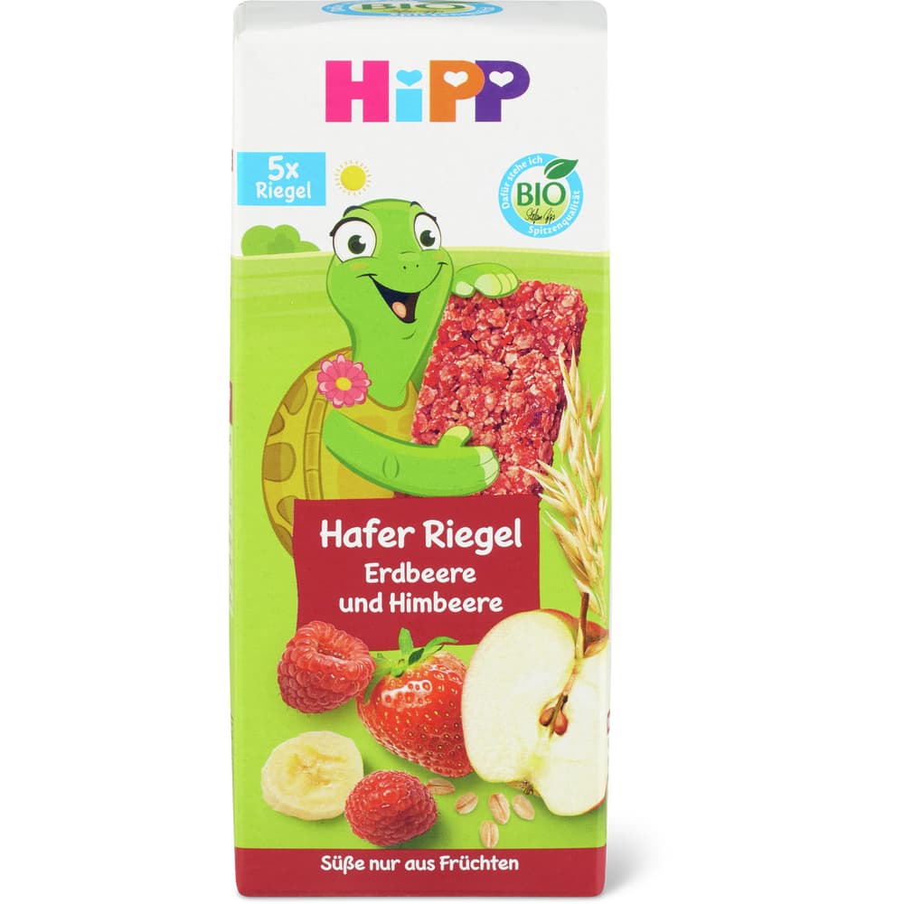 Hipp Hafer Riegel mit Erdbeere & Himbeere Bio, ab 1 Jahr, ohne Zuckerzusatz