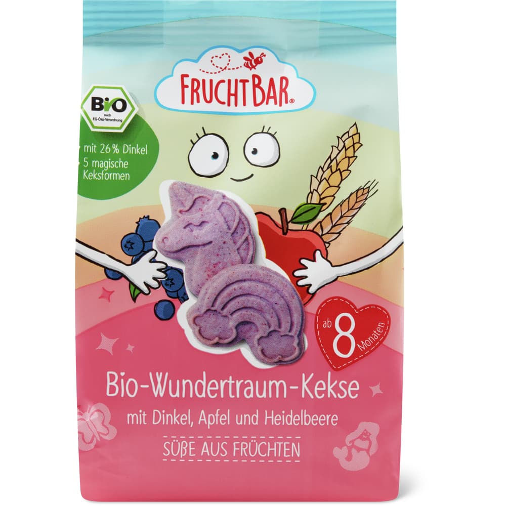 Fruchtbar Bio Baby Keks, Apfel, Heidelbeere & Dinkel Ab 8 Monaten