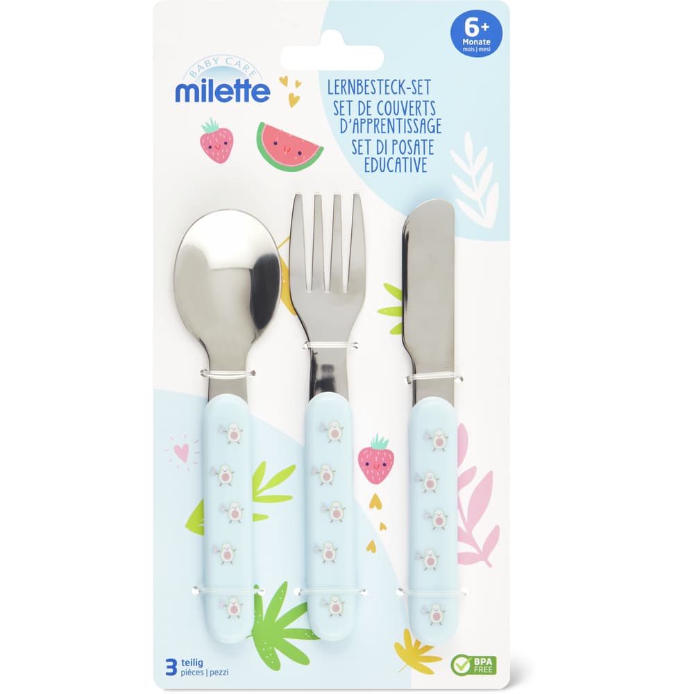 Milette Baby Care Lernbesteck-Set für Babys Ab 6 Monaten
