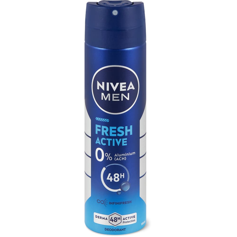 Nivea Men Deo Spray Fresh Active 0% Aluminium, 48h