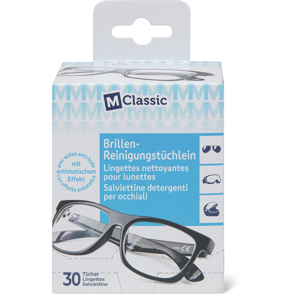 M-Classic · Lingettes nettoyantes pour lunettes • Migros