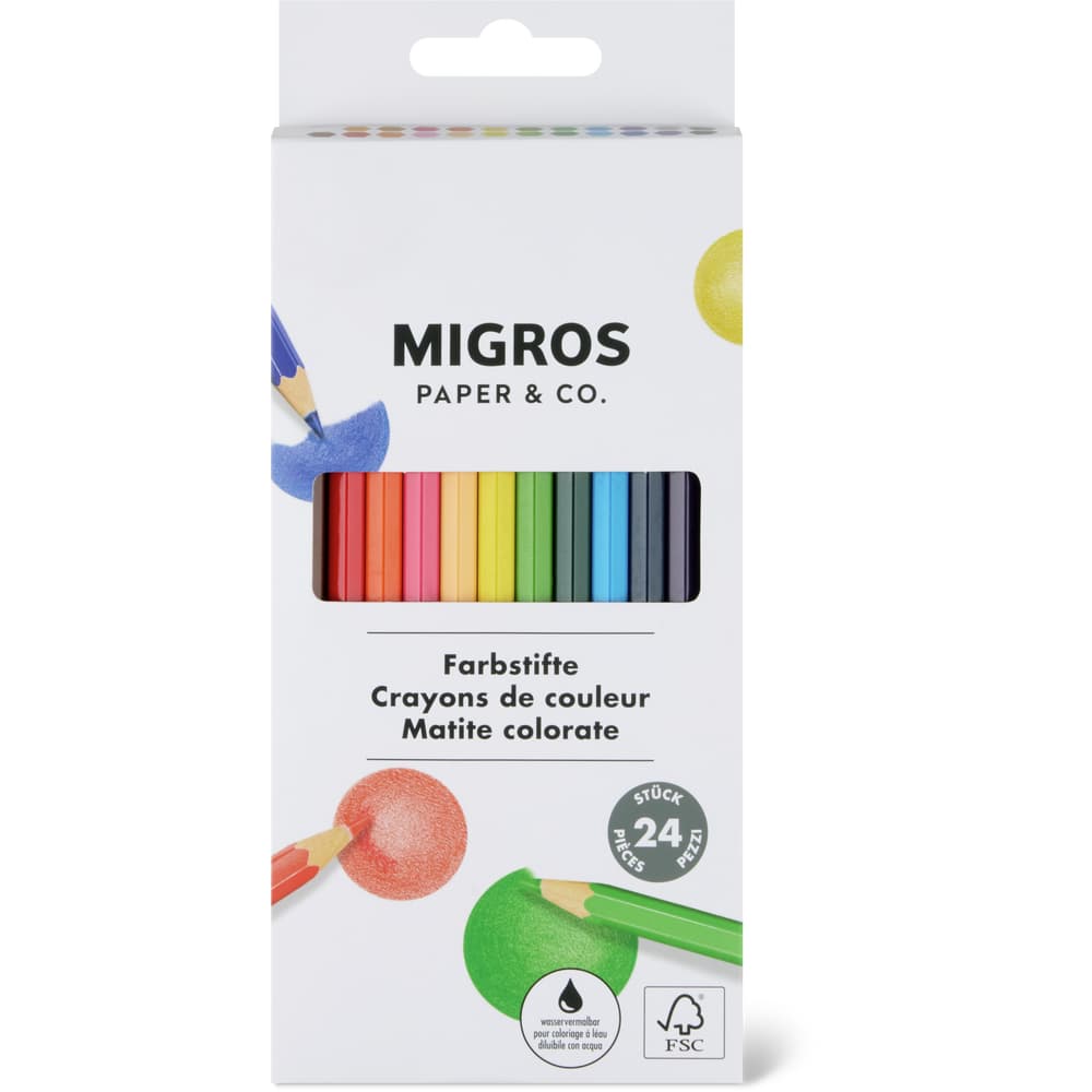 Migros Paper & Co. Farbstifte 24 Stück
