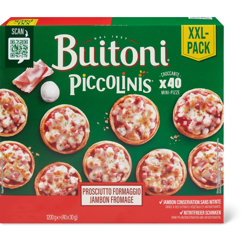 Buitoni Piccolinis mini Pizzen Prosciutto Formaggio
