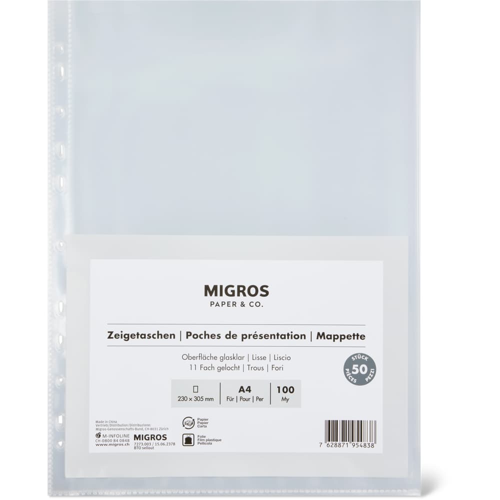 Migros Paper & Co. Zeigetaschen 100my