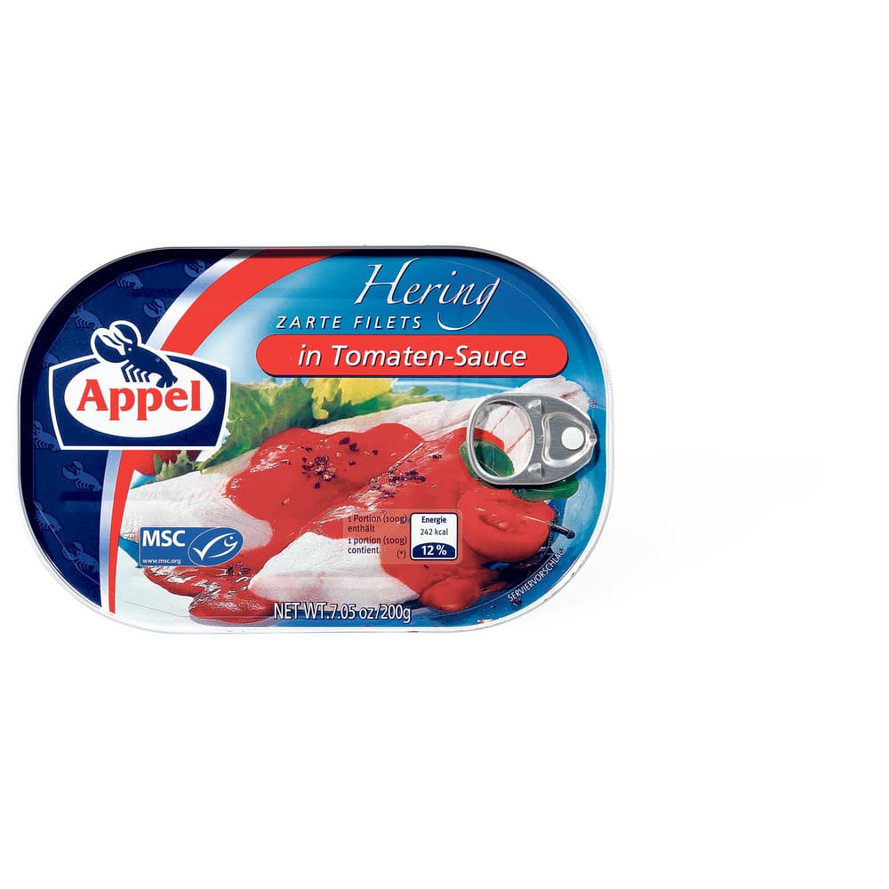 Appel Heringsfilets In Tomatensauce, gekocht