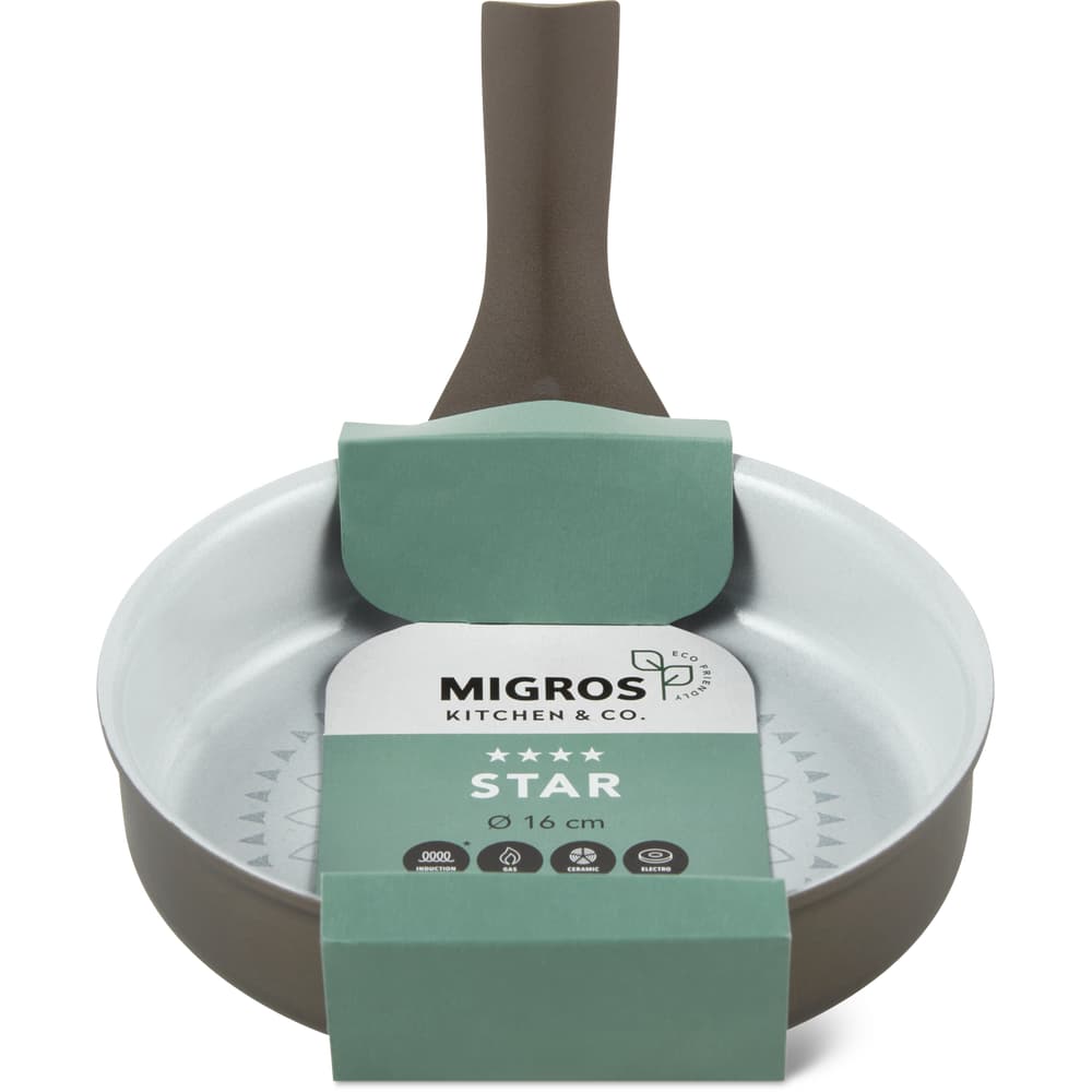 Migros Kitchen & Co. Star Bratpfanne Ø 16 cm, flach, braun