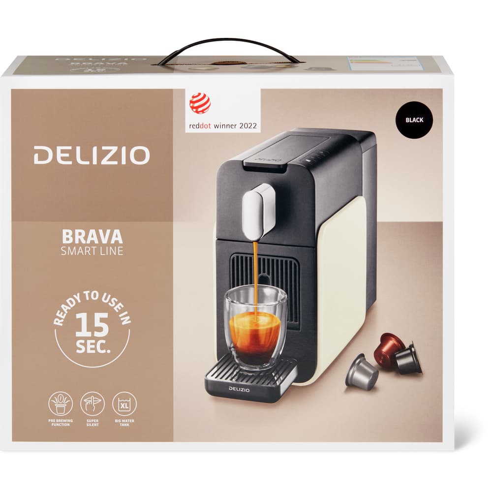 Delizio Kapselmaschine Brava black