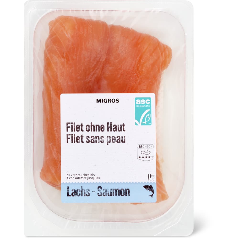 Migros ASC Lachsfilets ohne Haut