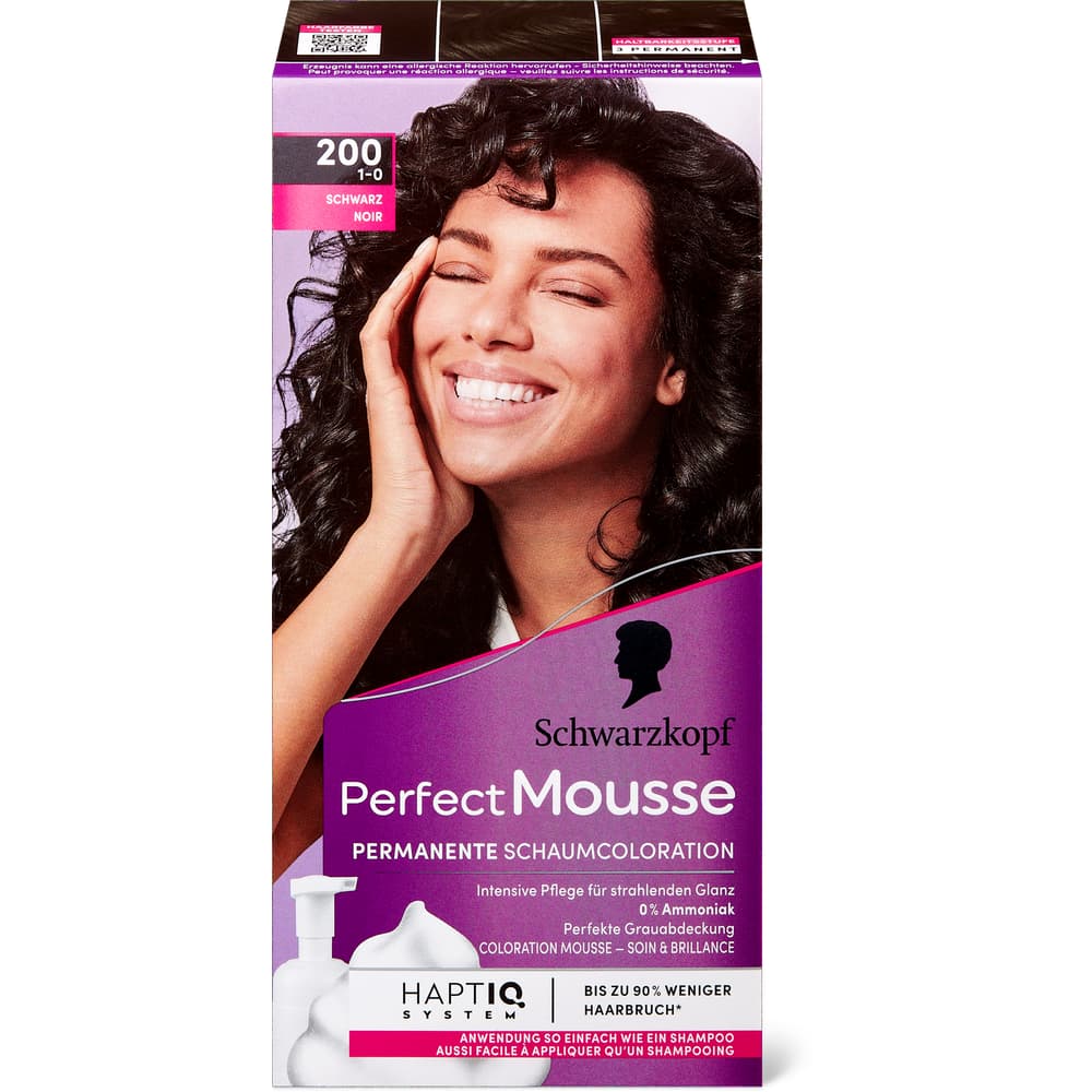 Perfect Mousse Coloration 200 Schwarz, permanent
