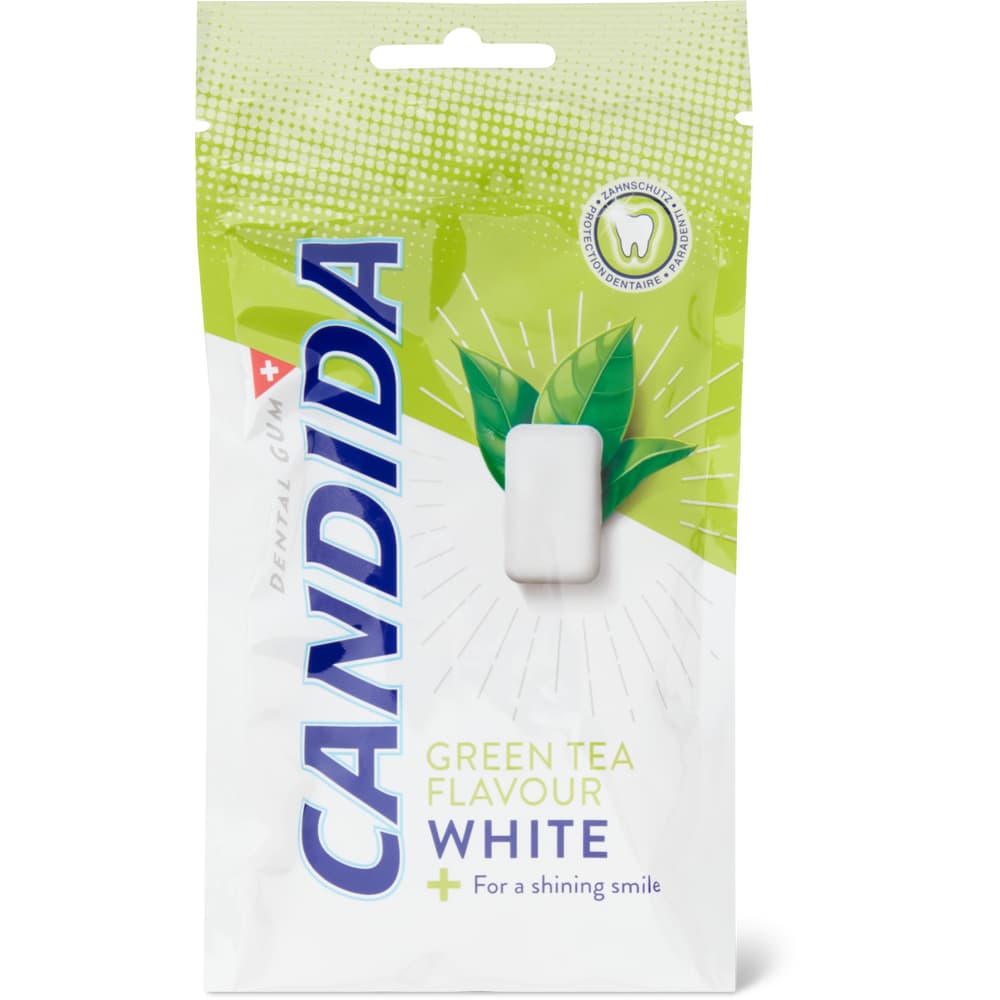 Candida White Chewing Gum Green Tea, vegan