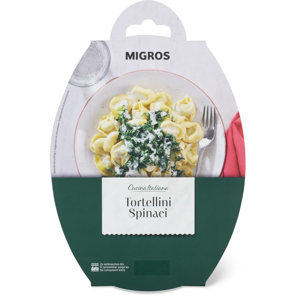 Migros Tortellini in Spinat-Rahm Sauce