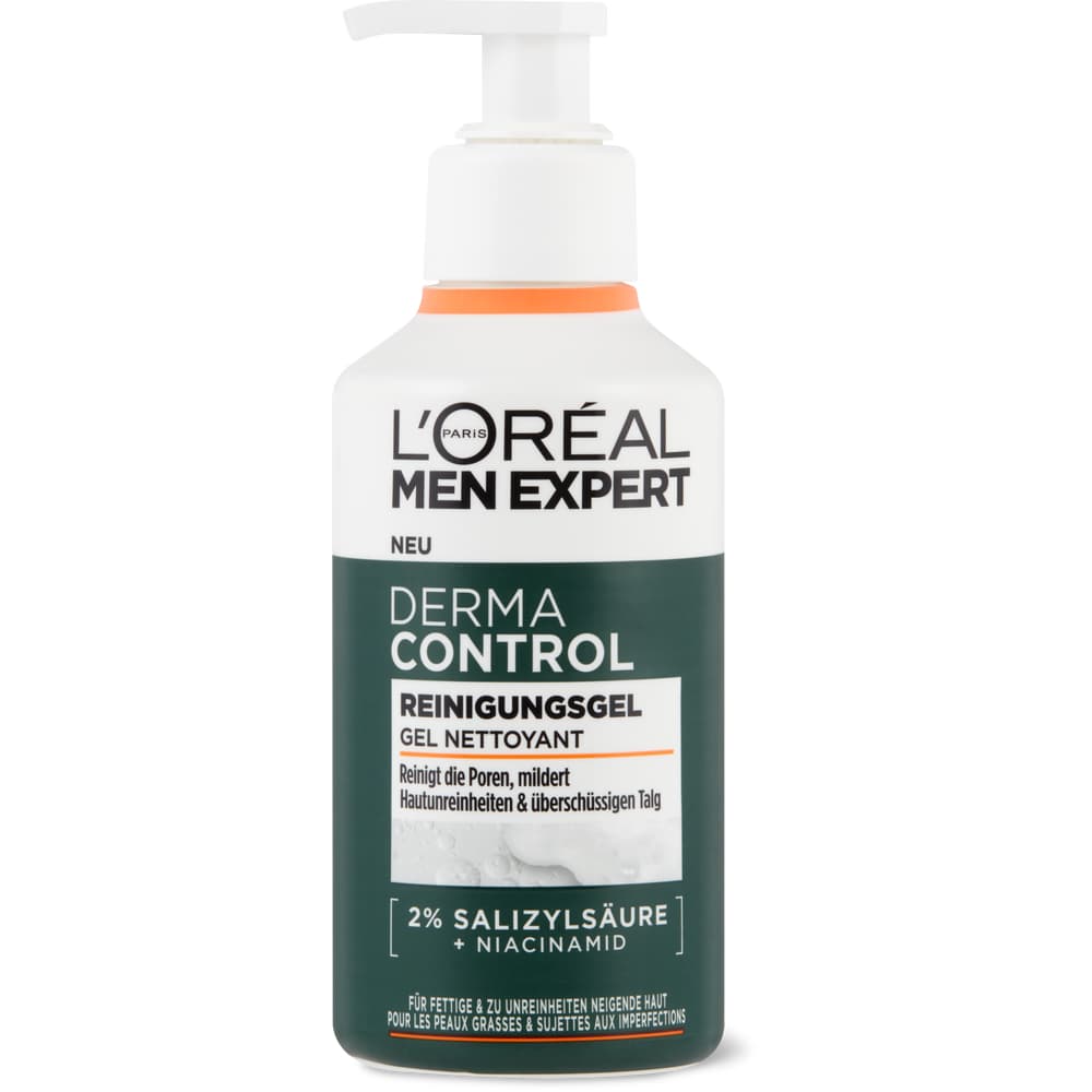 L'Oréal Men Expert Derma Control Reinigungsgel 2% Salizylsäure & Niacinamid