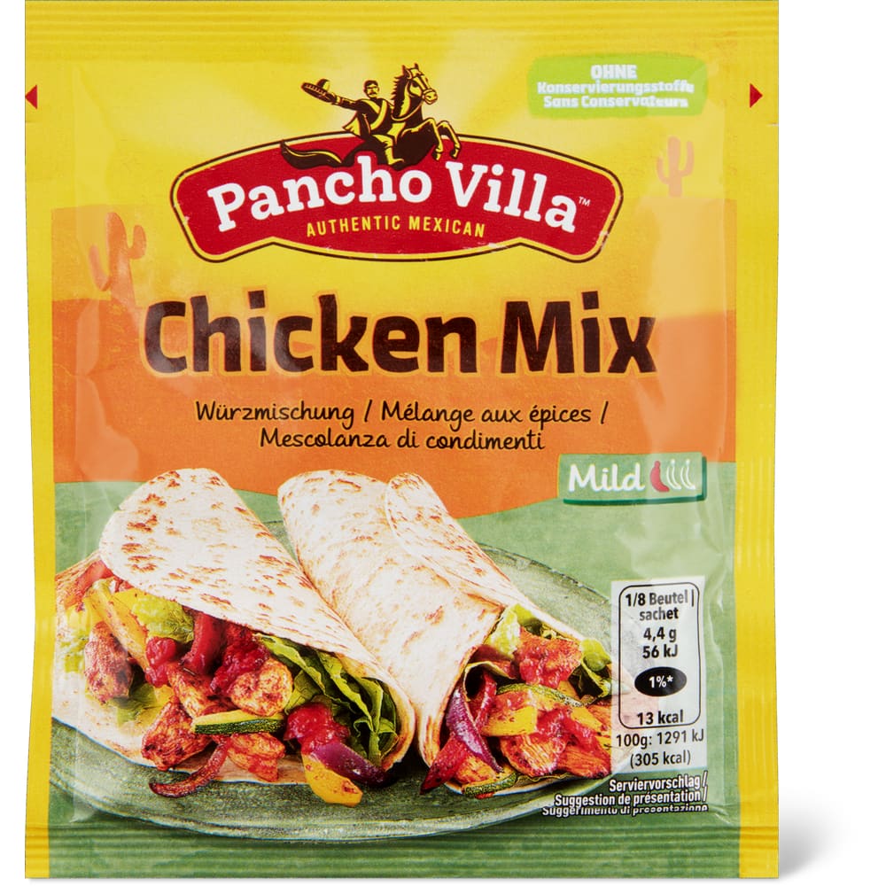 Pancho Villa Chicken Mix Würzmischung für Poulet Mild