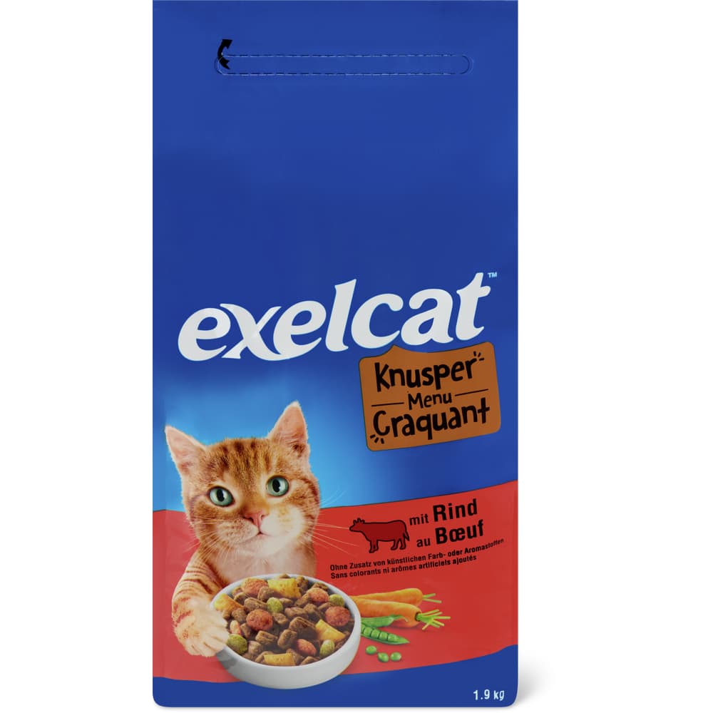 Exelcat Adult Trockenfutter für Katzen Rind