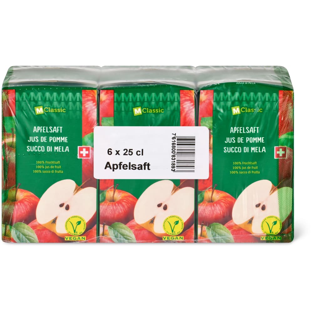 M-Classic Apfelsaft 100% Kernobstsaft aus Konzentraten