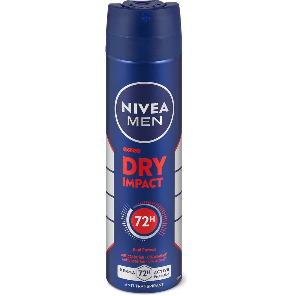 Nivea Men Dry Impact Deospray 72h, 0% Alkohol