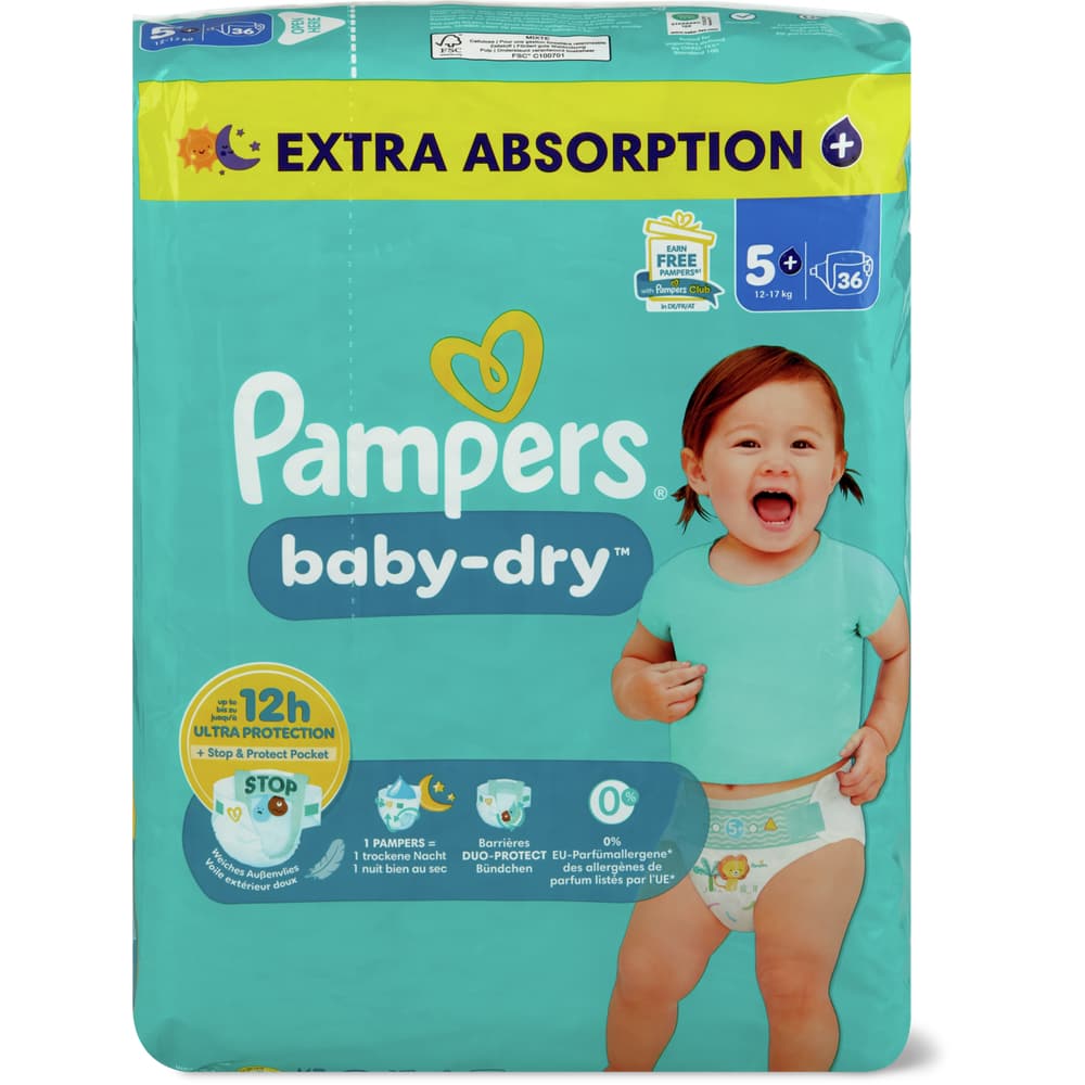 Pampers Baby Dry Windeln Grösse 5+, 12-17kg