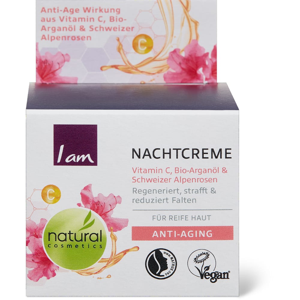 I am Natural Cosmetics Anti-Age Nachtpflege Reife Haut