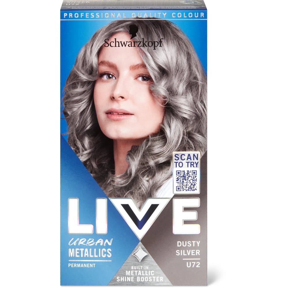 Schwarzkopf LIVE Urban Metallics Coloration U72 Dusty Silver, permanent